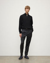 Rory Cashmere Classic Black Zip Neck Jumper