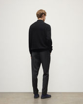 Rory Cashmere Classic Black Zip Neck Jumper