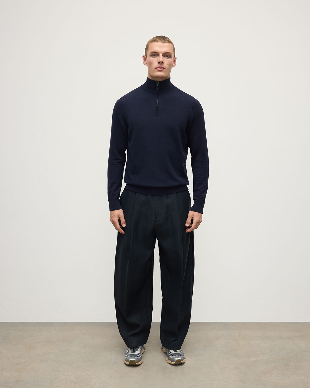 Classic Cashmere Zip Neck Jumper