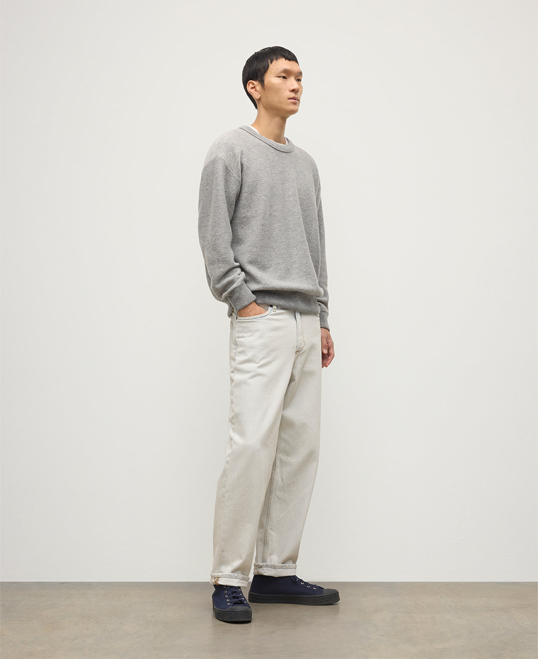 Liddell Grey Cashmere Sweatshirt