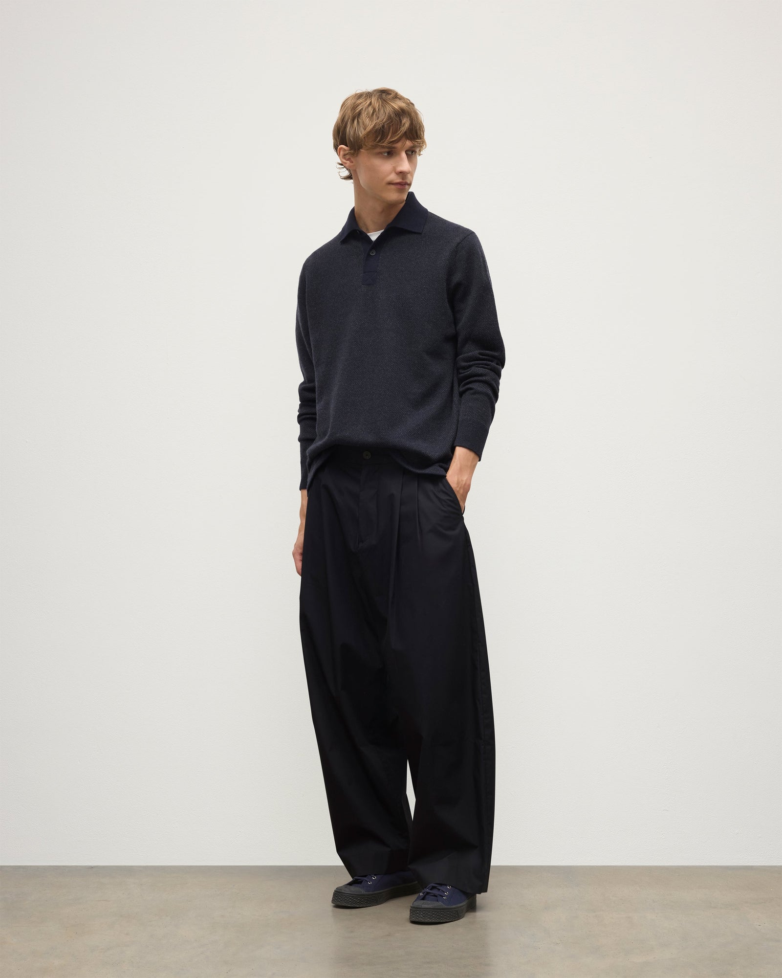 Tweel Grey Cashmere Rugby Shirt