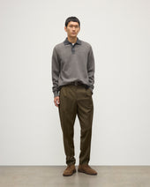 Tweel Grey & Brown Cashmere Rugby Shirt