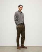 Tweel Grey & Brown Cashmere Rugby Shirt