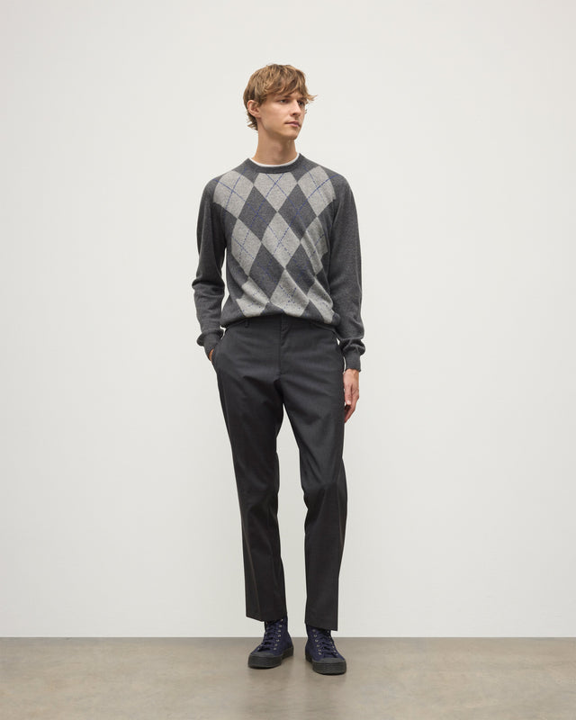 Argyll Mid Grey Cashmere Jumper