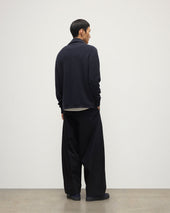 Tweel Navy & Grey Cashmere Half Zip Jumper
