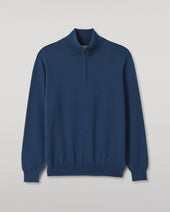 Reuben Cashmere Zip Neck Jumper