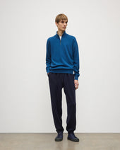 Reuben Cashmere Zip Neck Jumper