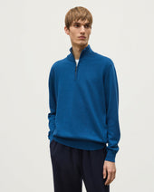 Reuben Cashmere Zip Neck Jumper