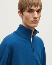 Reuben Cashmere Zip Neck Jumper