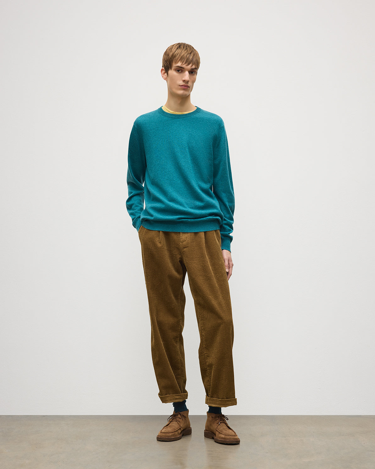 Reuben Green Cashmere Crew Jumper