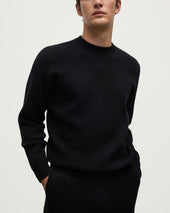 Double Faced Black Sweatshirt
