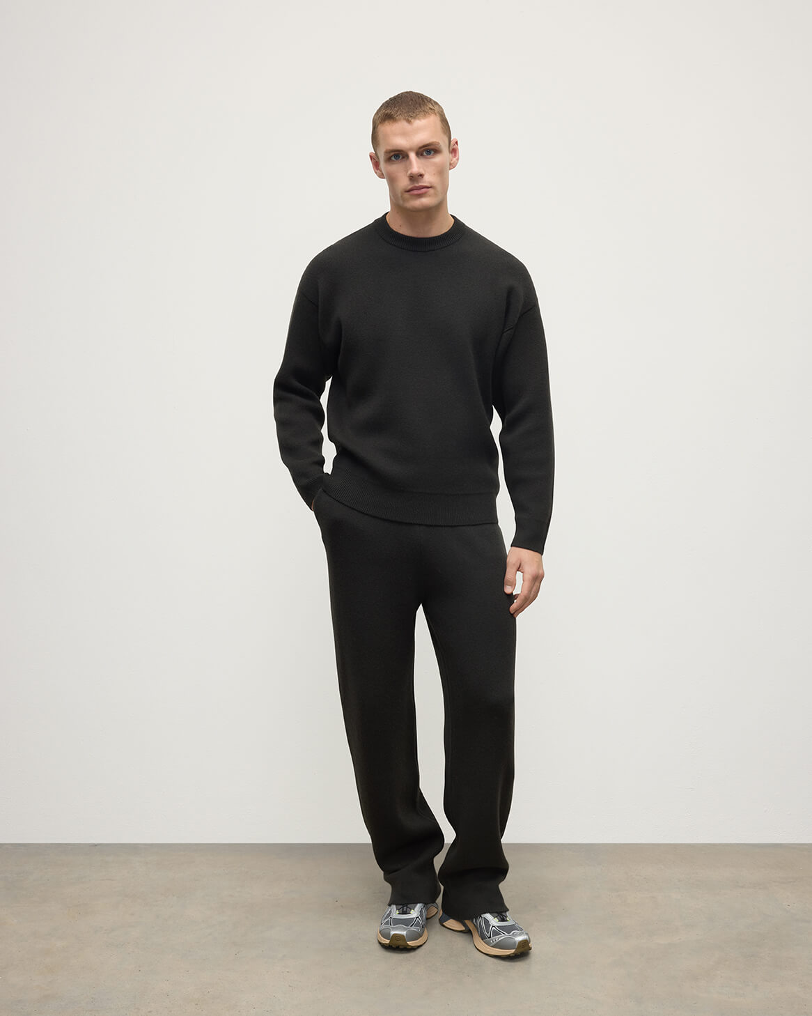 Double Faced Dark Grey Sweatshirt