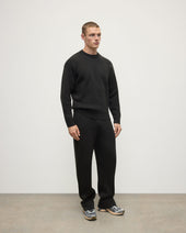 Double Faced Dark Grey Tapered Joggers