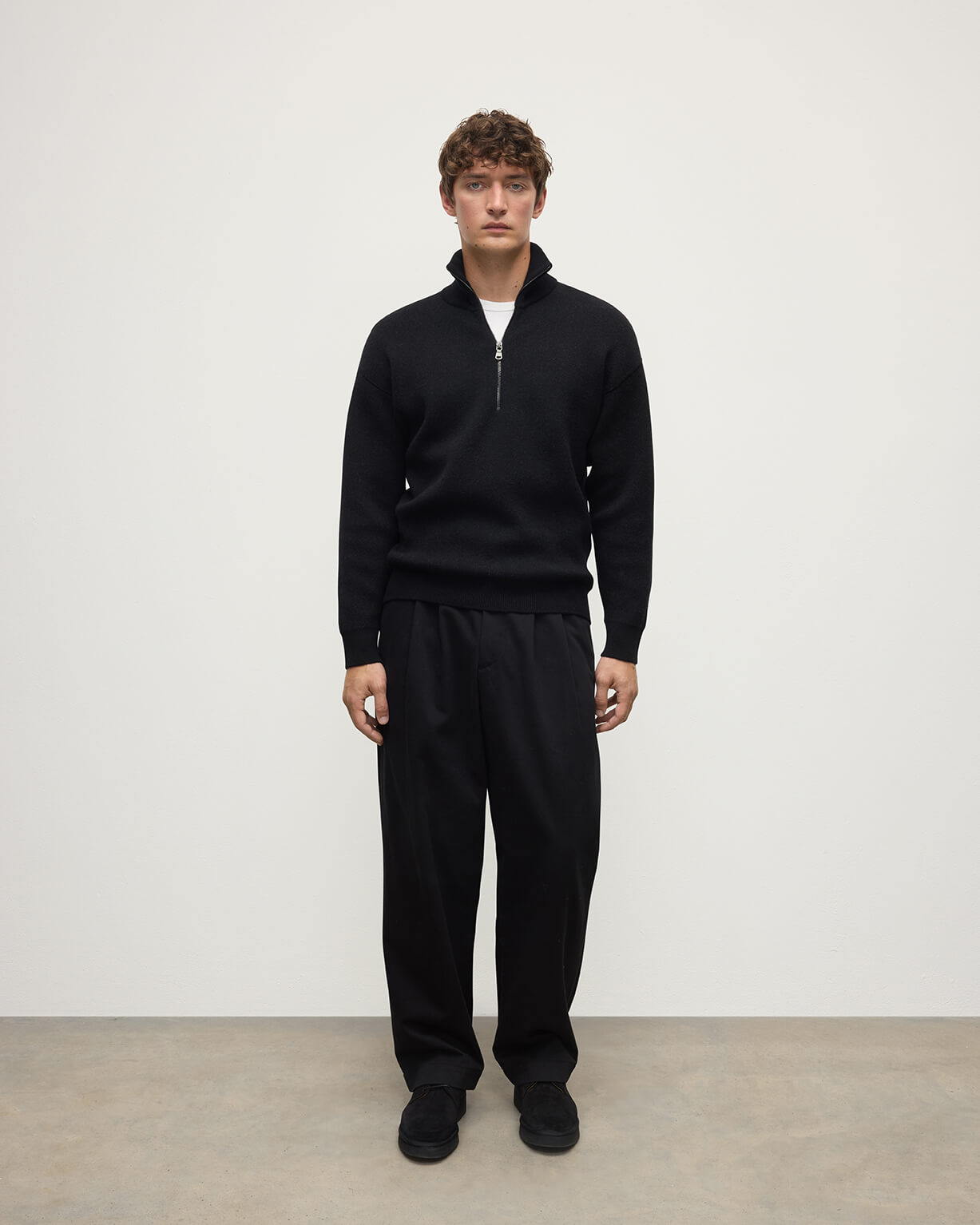 Double Face Half Zip Jumper