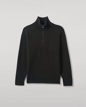 Double Face Dark Grey Half Zip Jumper