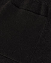 Double Face Black Tapered Joggers