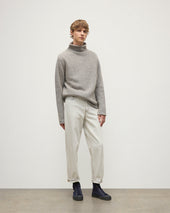 Kester Blue Marl Cashmere Funnel Neck Jumper