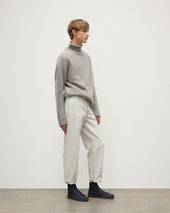Kester Blue Marl Cashmere Funnel Neck Jumper
