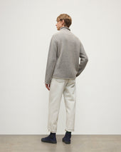 Kester Blue Marl Cashmere Funnel Neck Jumper
