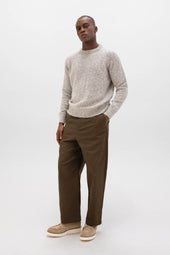 Wool Cashmere Slub Natural Jumper