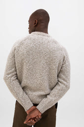 Wool Cashmere Slub Natural Jumper