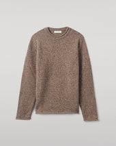 Brushed Cashmere Silk Brown Jumper