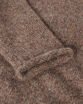 Brushed Cashmere Silk Brown Jumper