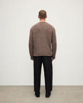 Brushed Cashmere Silk Brown Jumper