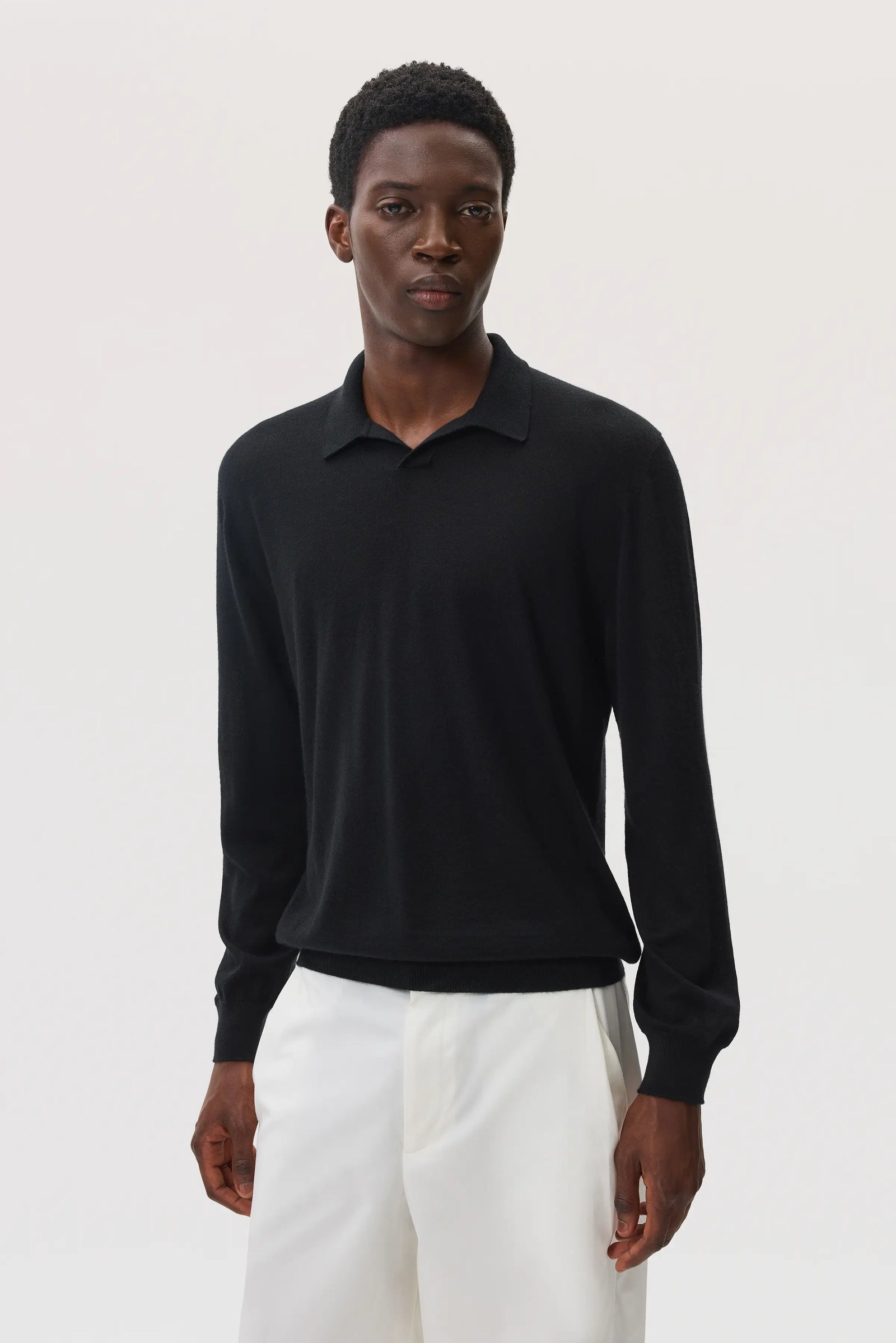 Superfine Cashmere Silk Polo Shirt