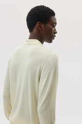 Superfine Cashmere Silk Light Yellow Polo Shirt