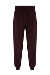 Seamless Cashmere Cuffed Dark Brown Joggers