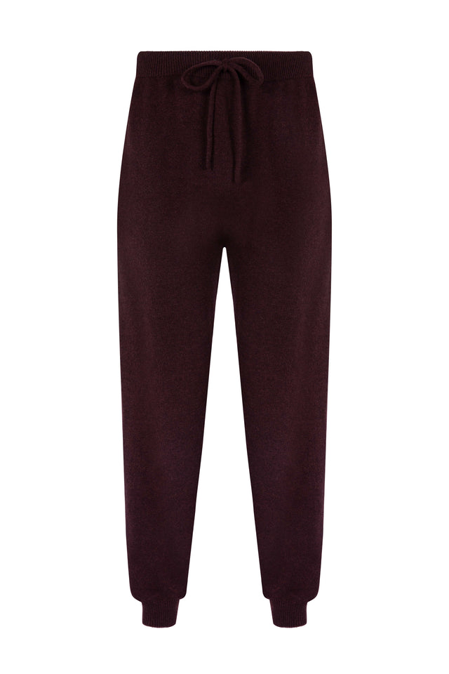 Seamless Cashmere Cuffed Dark Brown Joggers