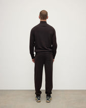 Tapered Cashmere Dark Brown Joggers