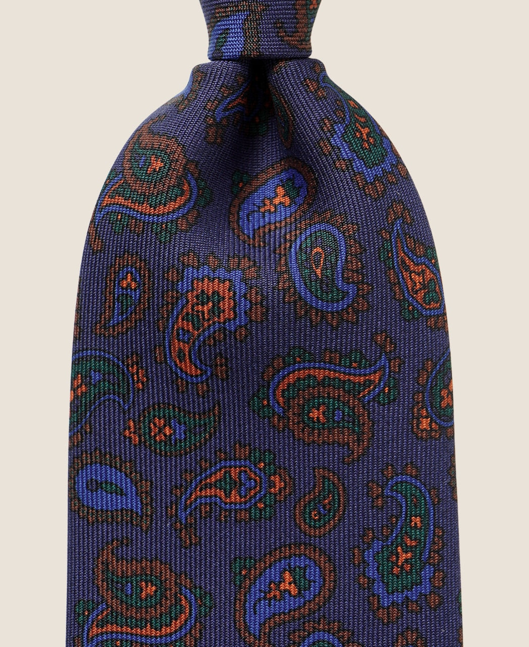 UNTIPPED NARROW TIE Ancient Madder Silk