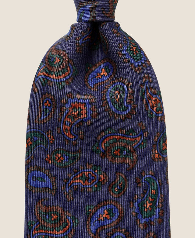 UNTIPPED NARROW TIE Ancient Madder Silk