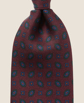 UNTIPPED NARROW TIE Ancient Madder Silk