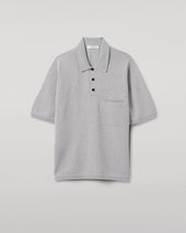 Superfine Merino Relaxed Light Grey Polo Shirt