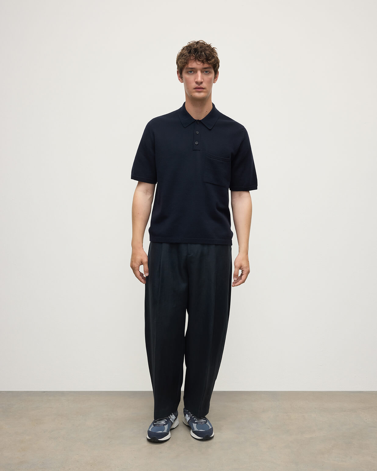 Superfine Merino Relaxed Polo Shirt