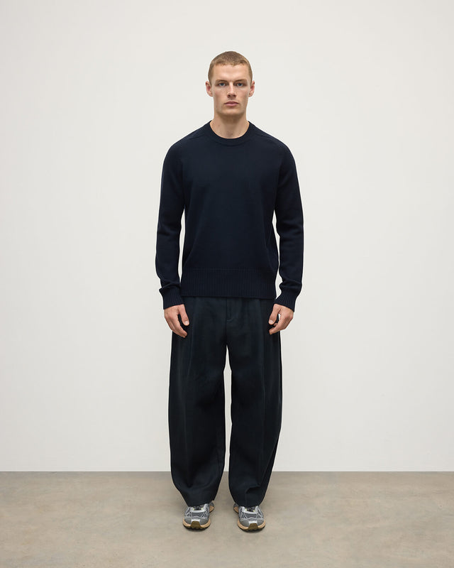 Superfine Merino Relaxed Dark Navy Jumper