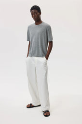 Superfine Merino Light Grey T-Shirt