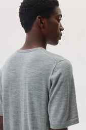 Superfine Merino Light Grey T-Shirt