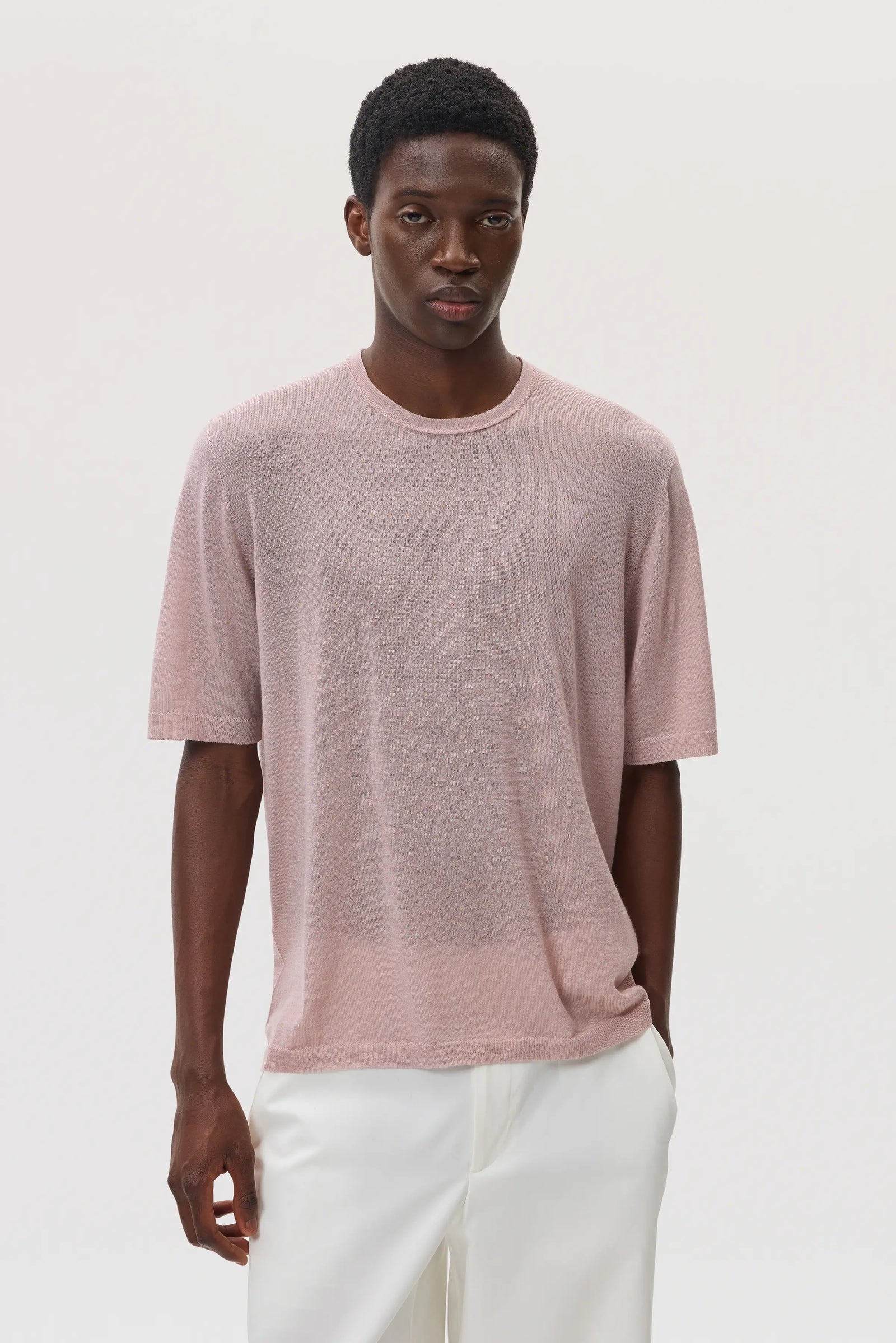 Superfine Merino Pink T Shirt
