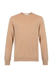 Merino Round Neck Camel Jumper