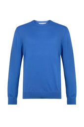 Merino Round Neck Blue Jumper