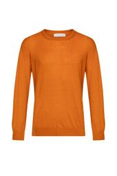 Merino Round Neck Orange Jumper