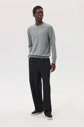 Merino Round Neck Light Grey Jumper