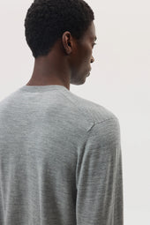 Merino Round Neck Light Grey Jumper