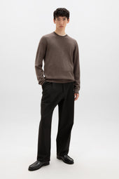 Merino Round Neck Light Brown Jumper