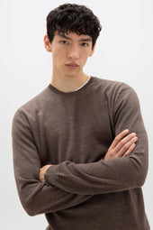 Merino Round Neck Light Brown Jumper