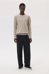 Merino Round Neck Natural Jumper
